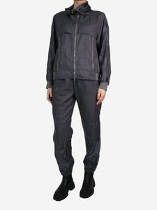 Adidas x Stella McCartney Grey camouflage zipped joggers - size M