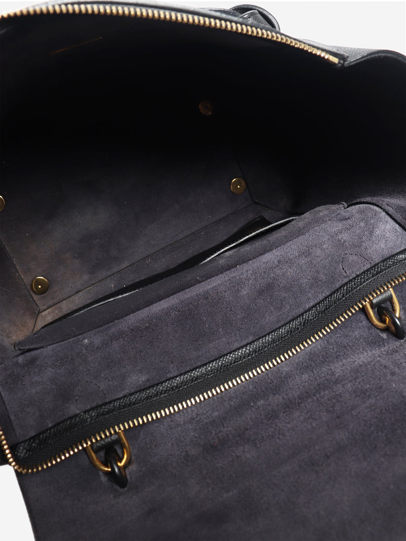 Black grained calfskin belt bag Cross-body Bags Celine 