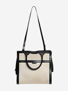 Saint Laurent Neutral medium canvas Uptown 2way bag with clutch