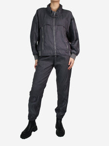 Adidas x Stella McCartney Grey camouflage zipped joggers - size M