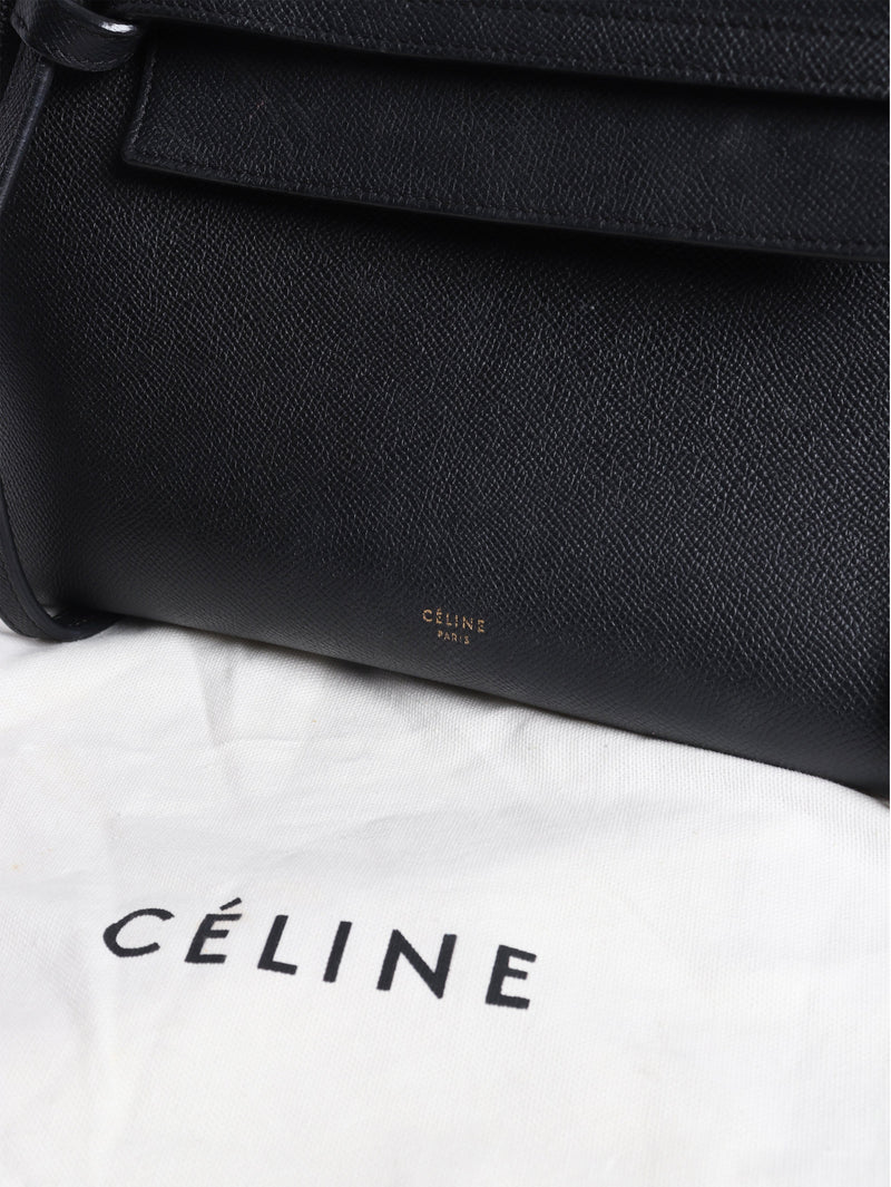 Black grained calfskin belt bag Cross-body Bags Celine 