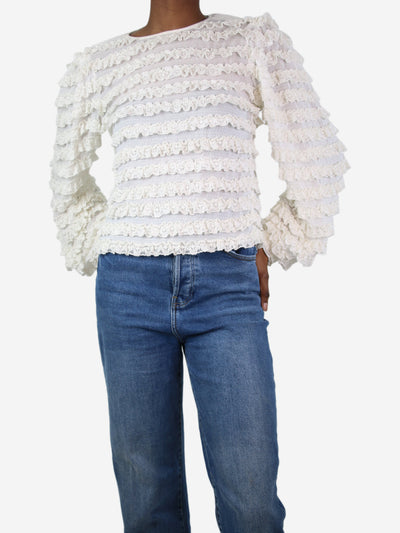 Cream frill lace top - size UK 6 Tops Isabel Marant 