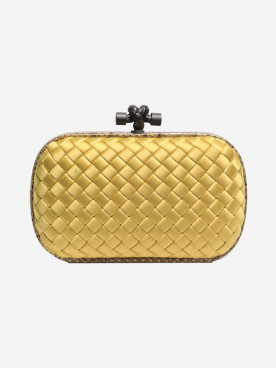 Yellow Interraciato clutch Clutch bags Bottega Veneta 
