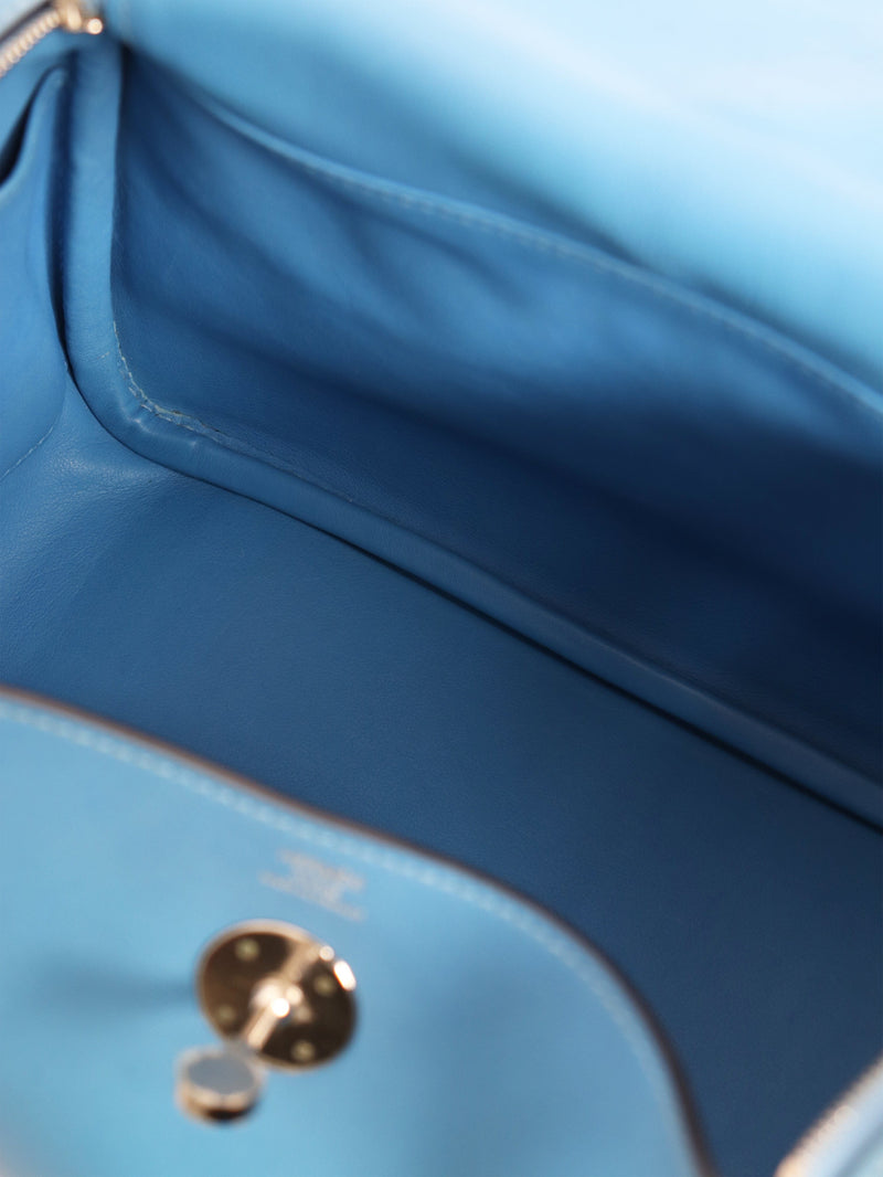 Blue Lindy 2016 leather bag Top Handle Bags Hermes 