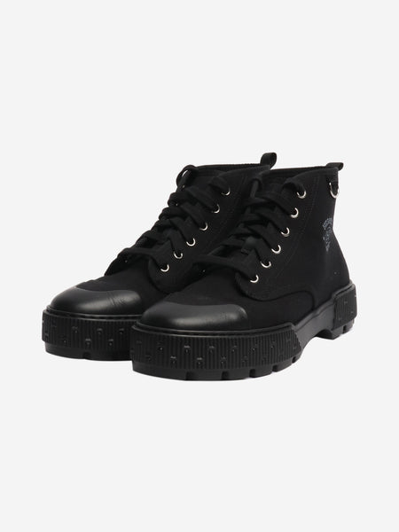 Black canvas ankle boots - size EU 39 (UK 6) alternate image