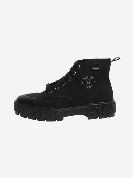 Black canvas ankle boots - size EU 39 (UK 6) product image