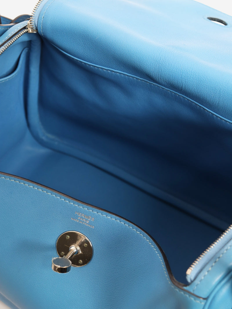 Blue Lindy 2016 leather bag Top Handle Bags Hermes 