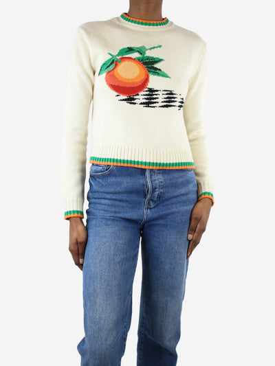 Cream graphic jumper - size XS Knitwear Casablanca 