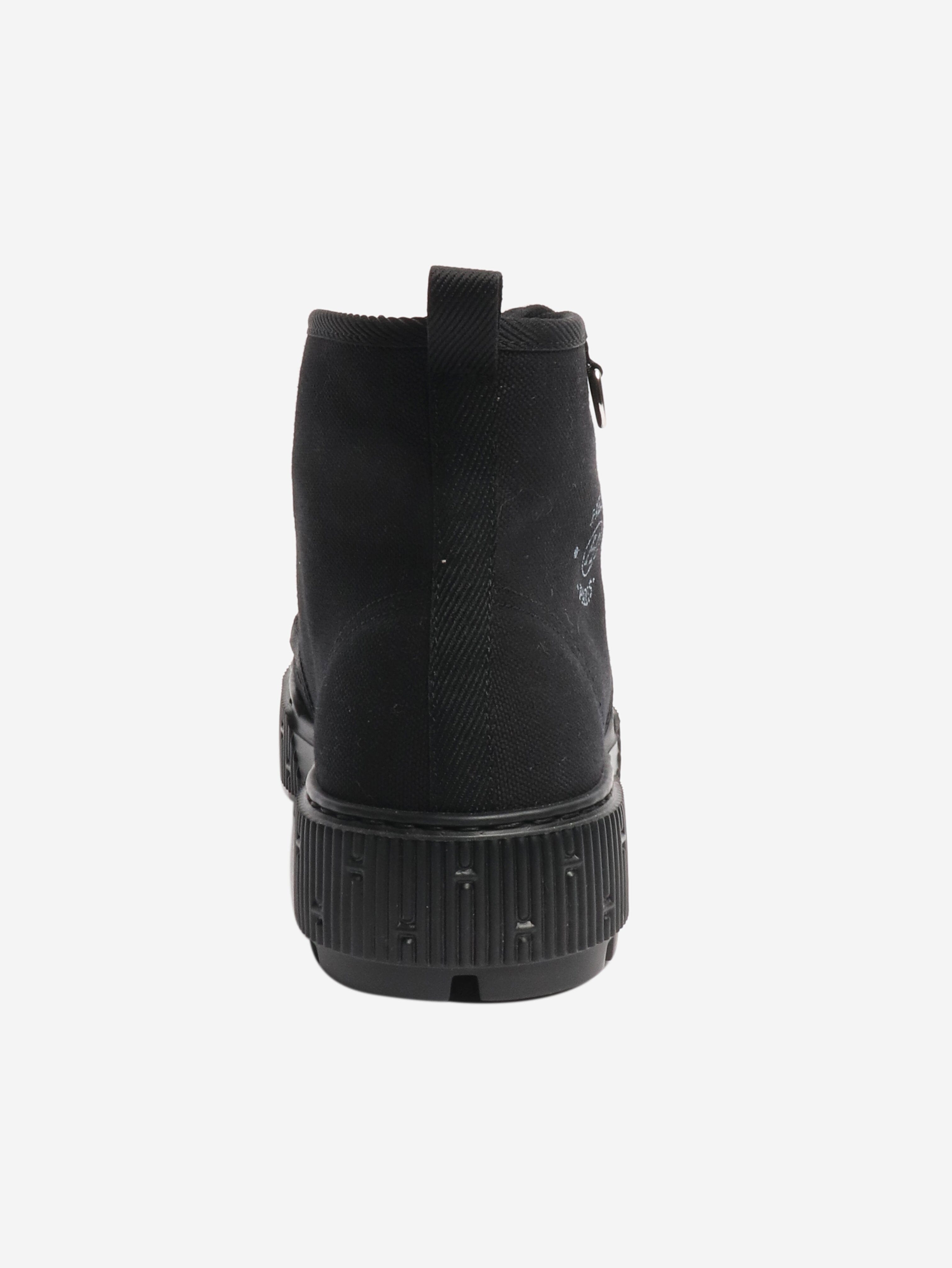 Black canvas ankle boots - size EU 39 (UK 6) Boots Hermes 