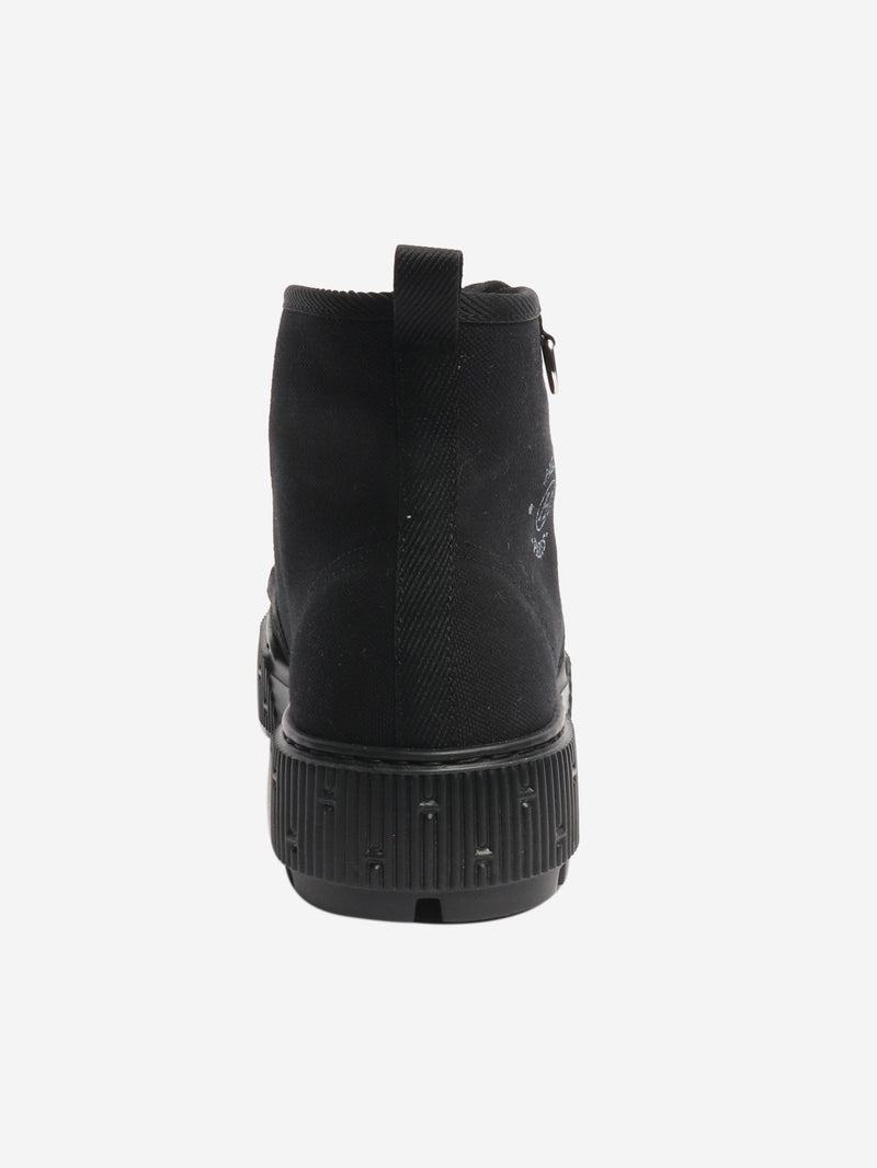 Black canvas ankle boots - size EU 39 (UK 6) Boots Hermes 