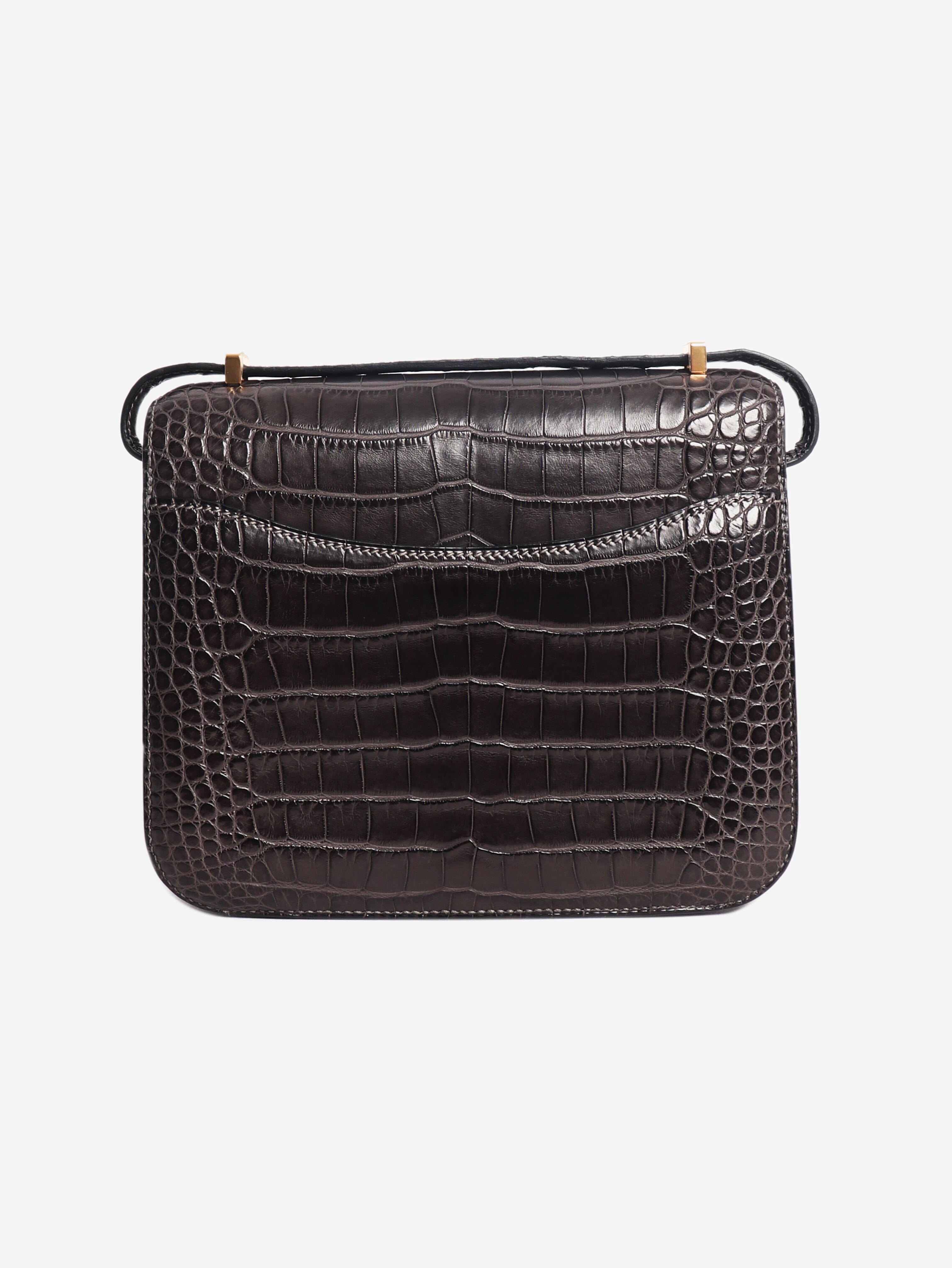 Dark grey Alligator Constance bag