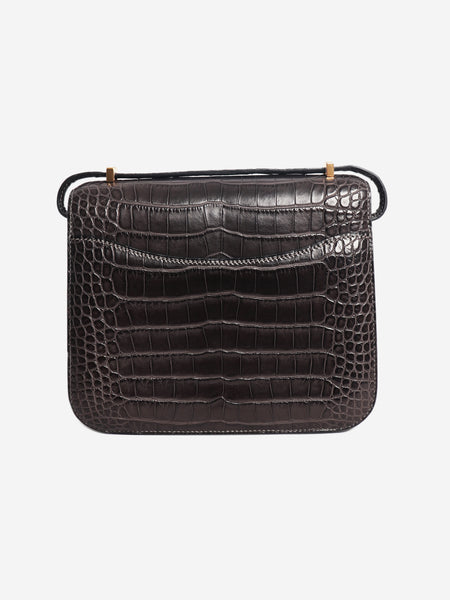 Dark grey Alligator Constance bag alternate image