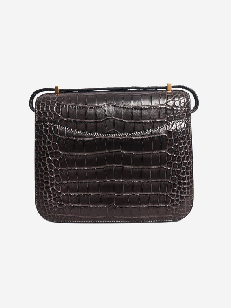 Dark grey Alligator Constance bag