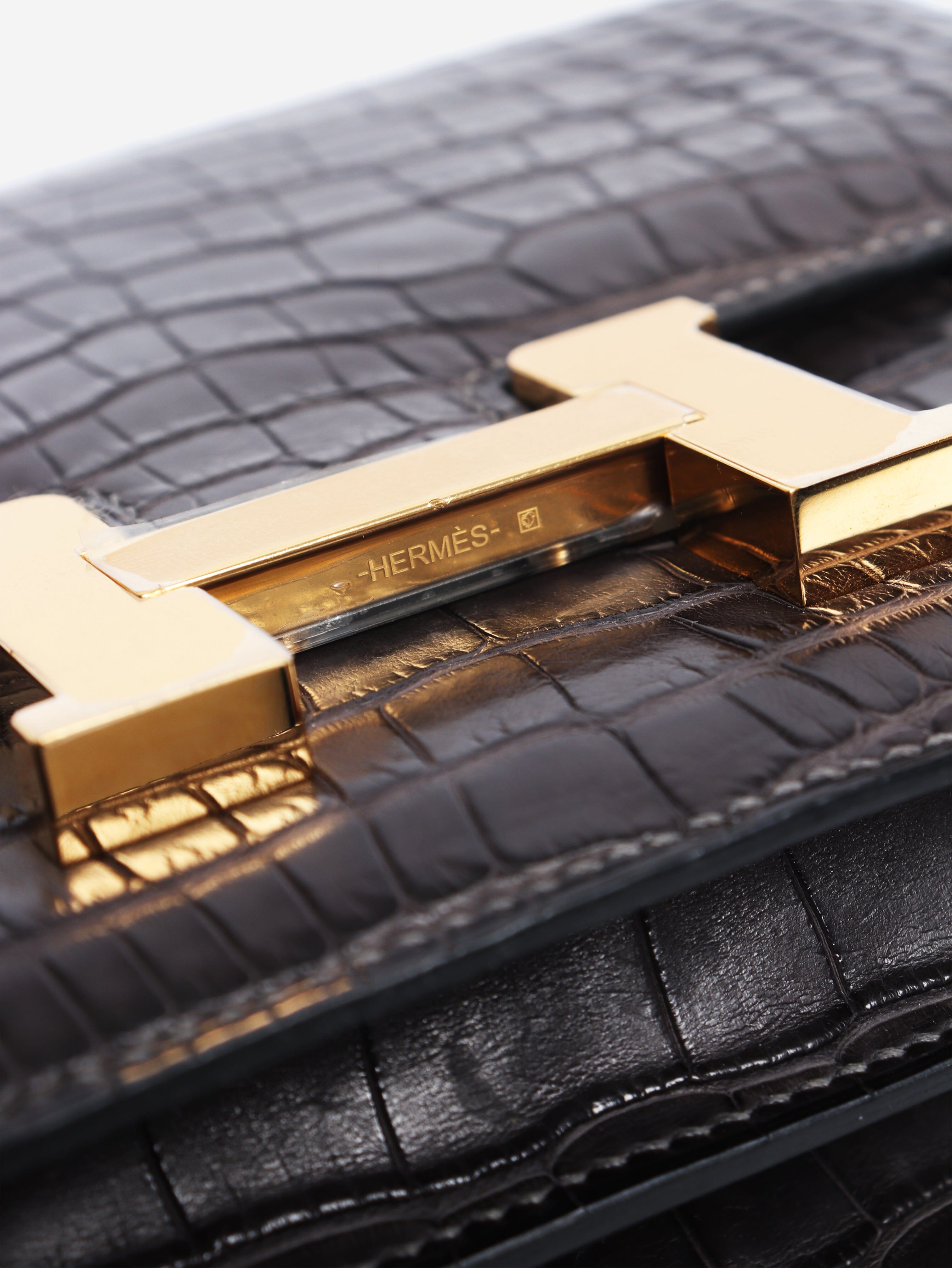 Dark grey Alligator Constance bag