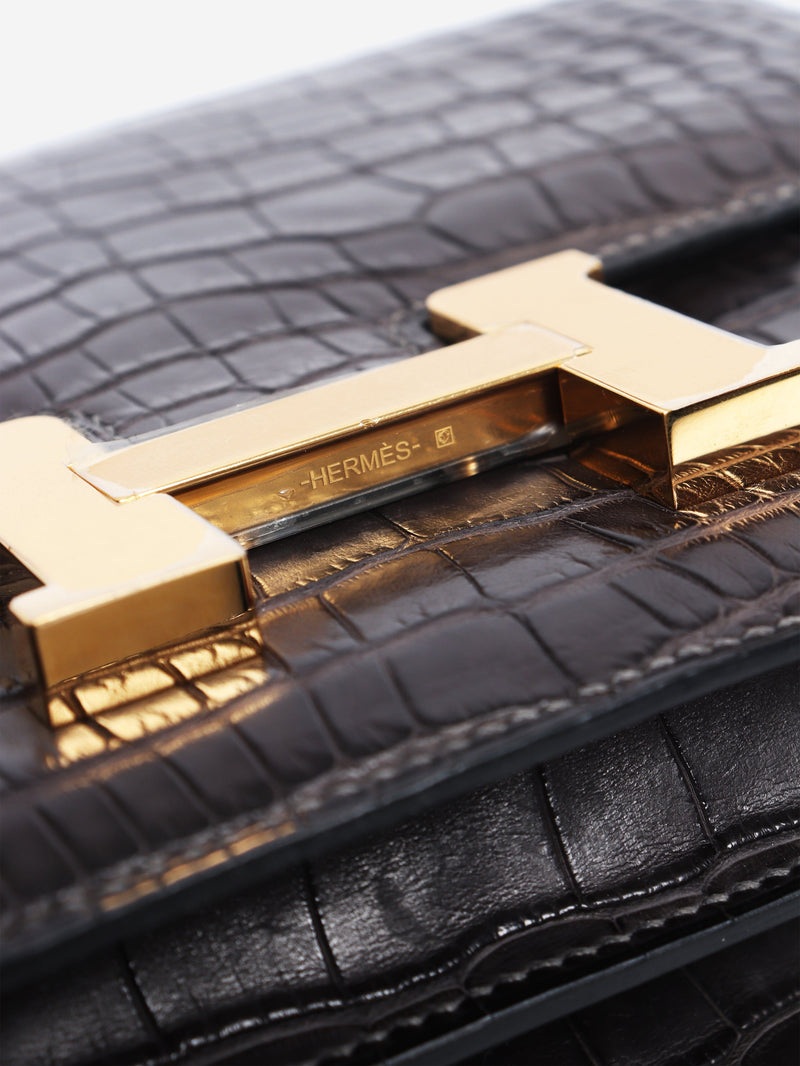 Dark grey Alligator Constance bag