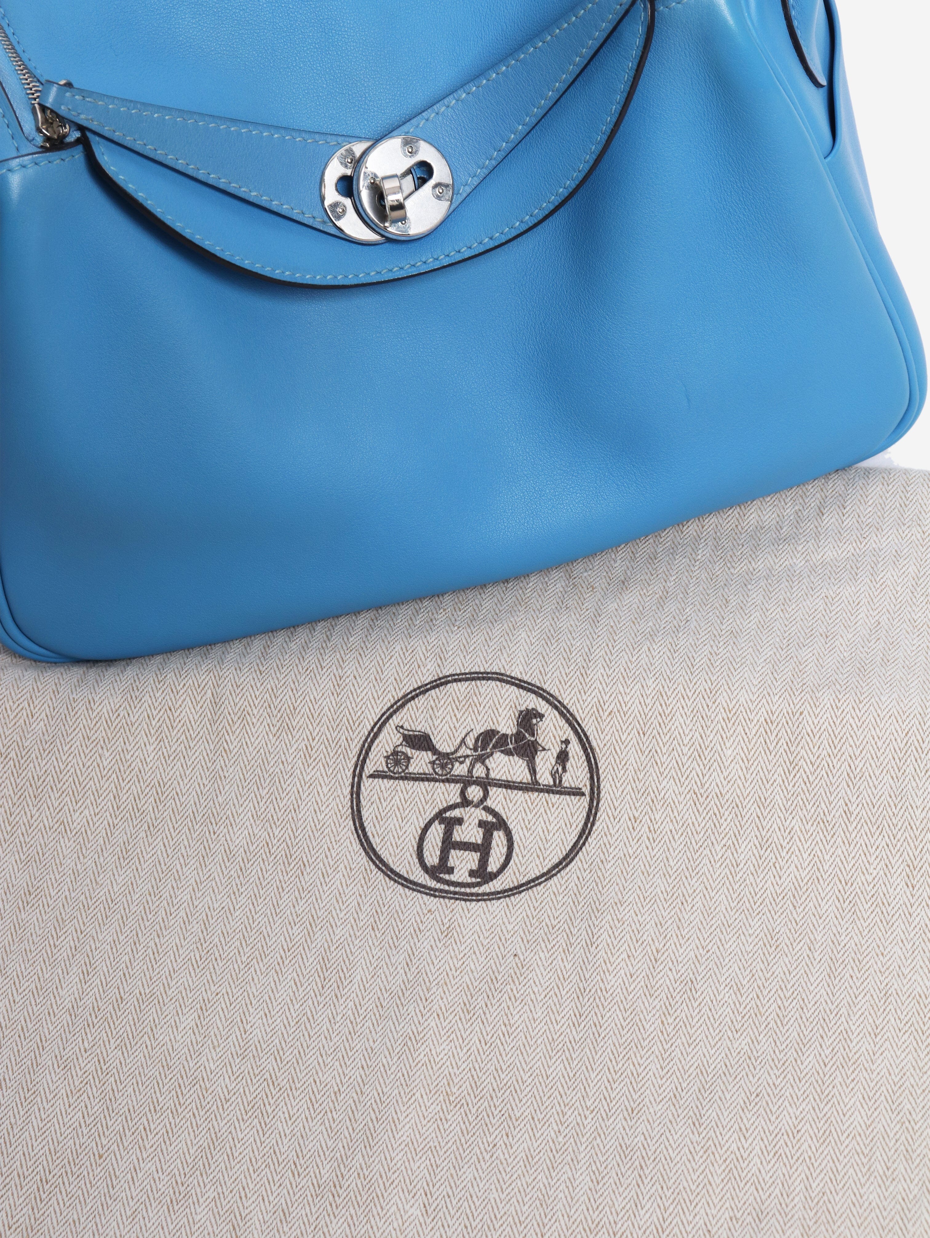 Blue Lindy 2016 leather bag Top Handle Bags Hermes 