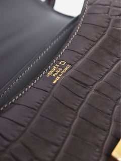 Dark grey Alligator Constance bag