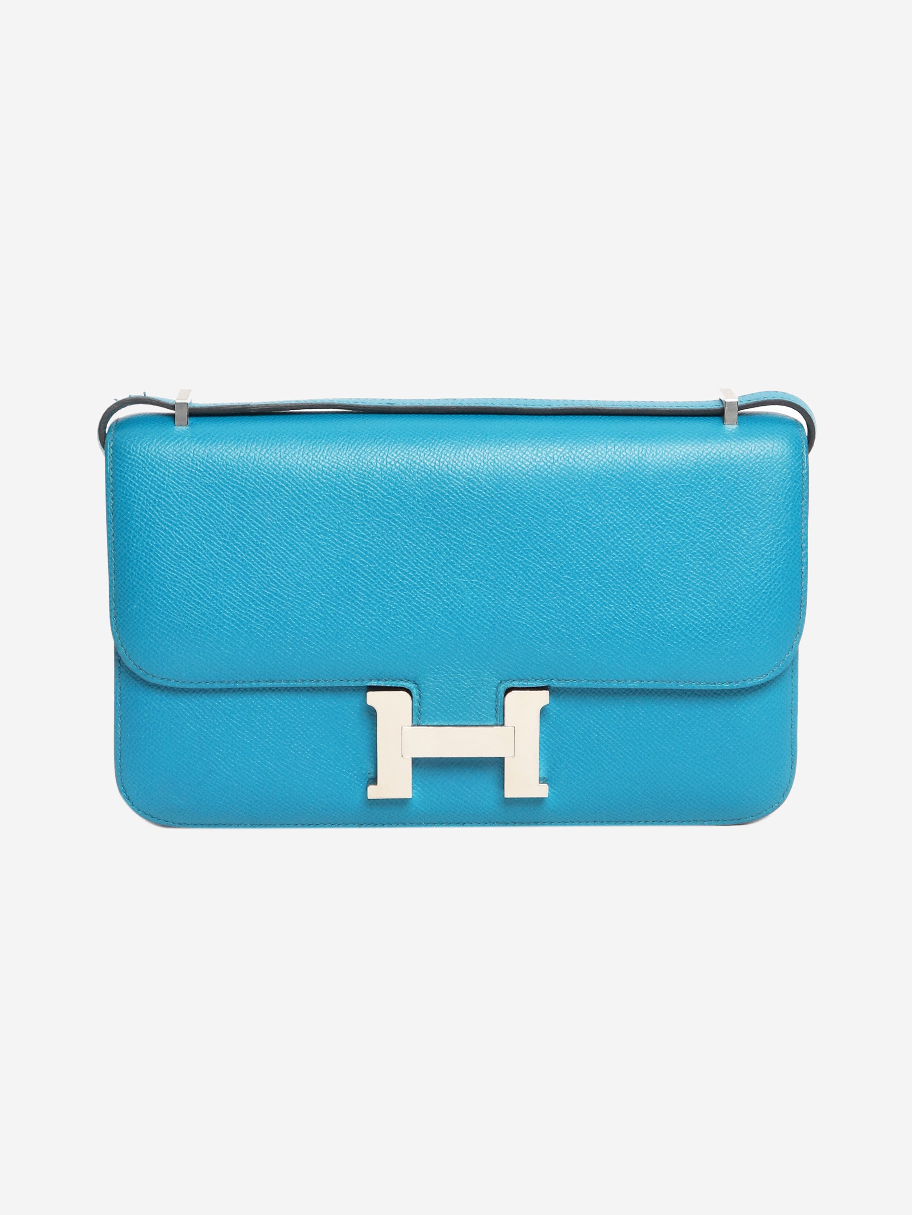 Hermes pre-owned blue Constance Elan bag in Epsom leather | Sign 