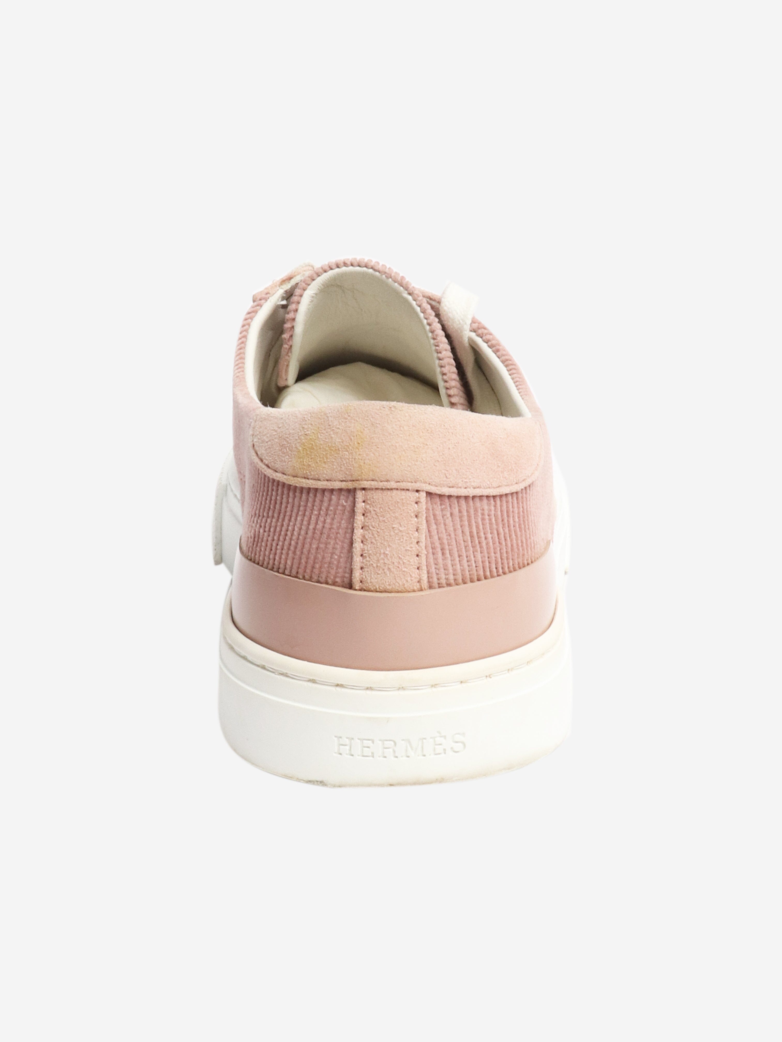 Pink corduroy trainers - size EU 38.5 (UK 5.5) Trainers Hermes 