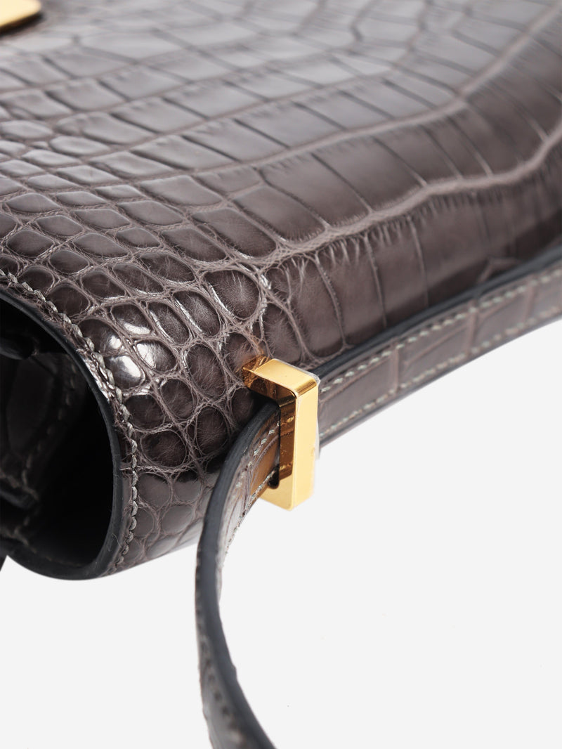 Dark grey Alligator Constance bag