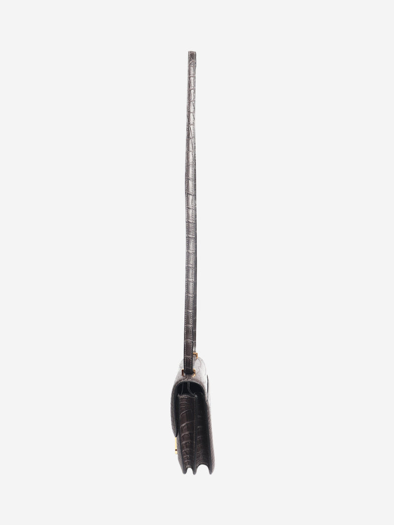 Dark grey Alligator Constance bag