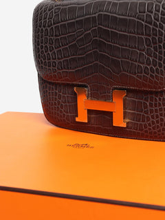 Dark grey Alligator Constance bag