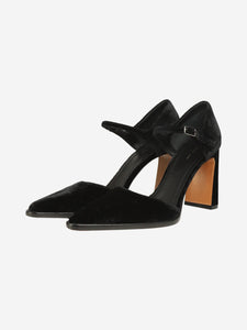 Celine Black velvet pointed toe heels - size EU 38.5