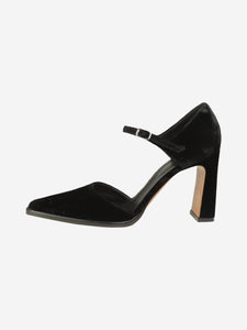 Celine Black velvet pointed toe heels - size EU 38.5