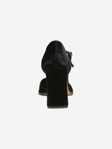 Celine Black velvet pointed toe heels - size EU 38.5