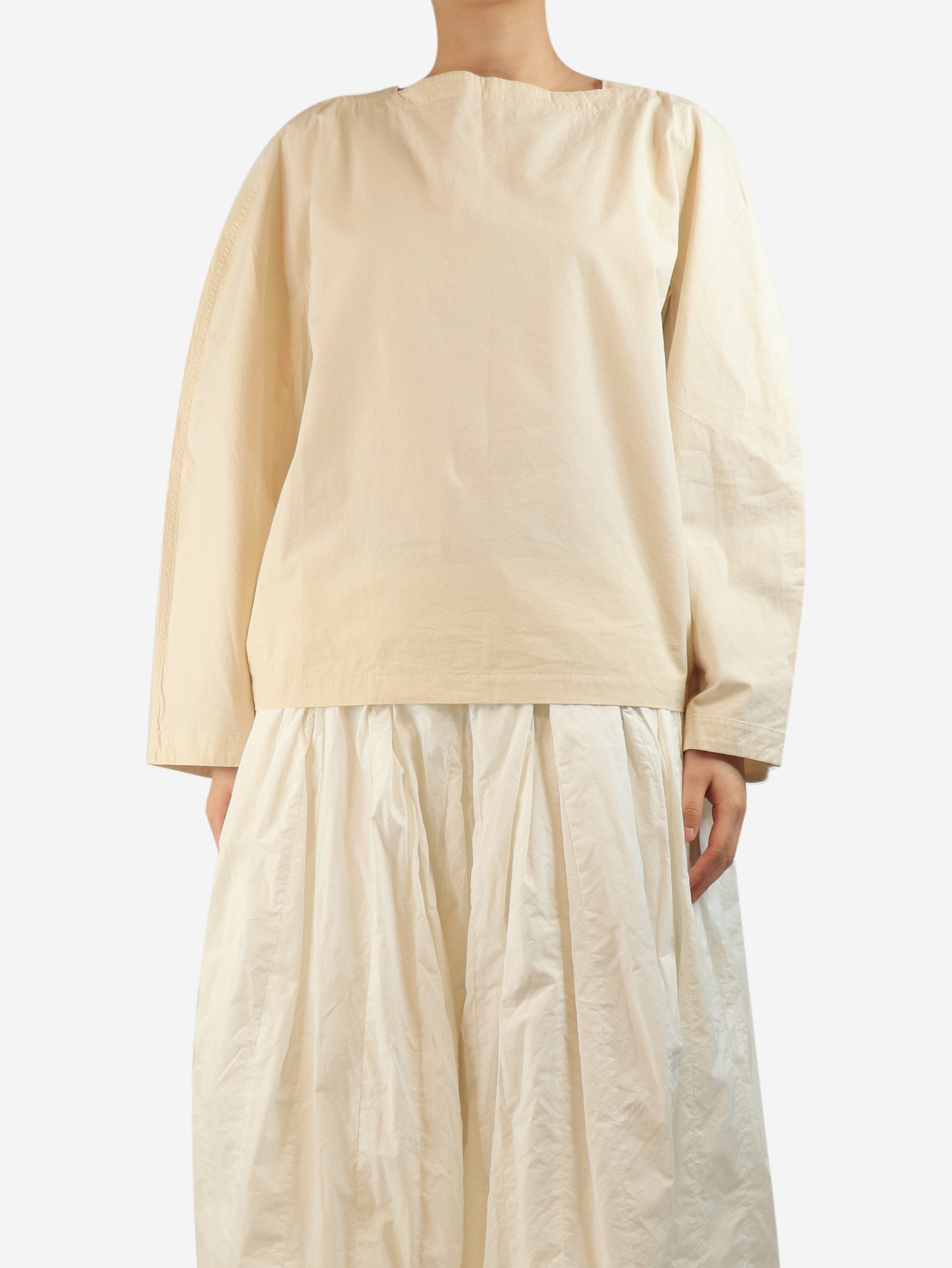 Cream cotton top - size M Tops Sono 