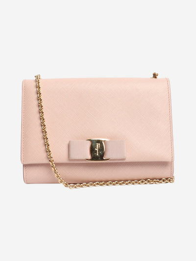 Light pink Vara Bow leather crossbody bag Cross-body bags Salvatore Ferragamo 