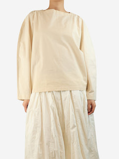 Cream cotton top - size M Tops Sono 
