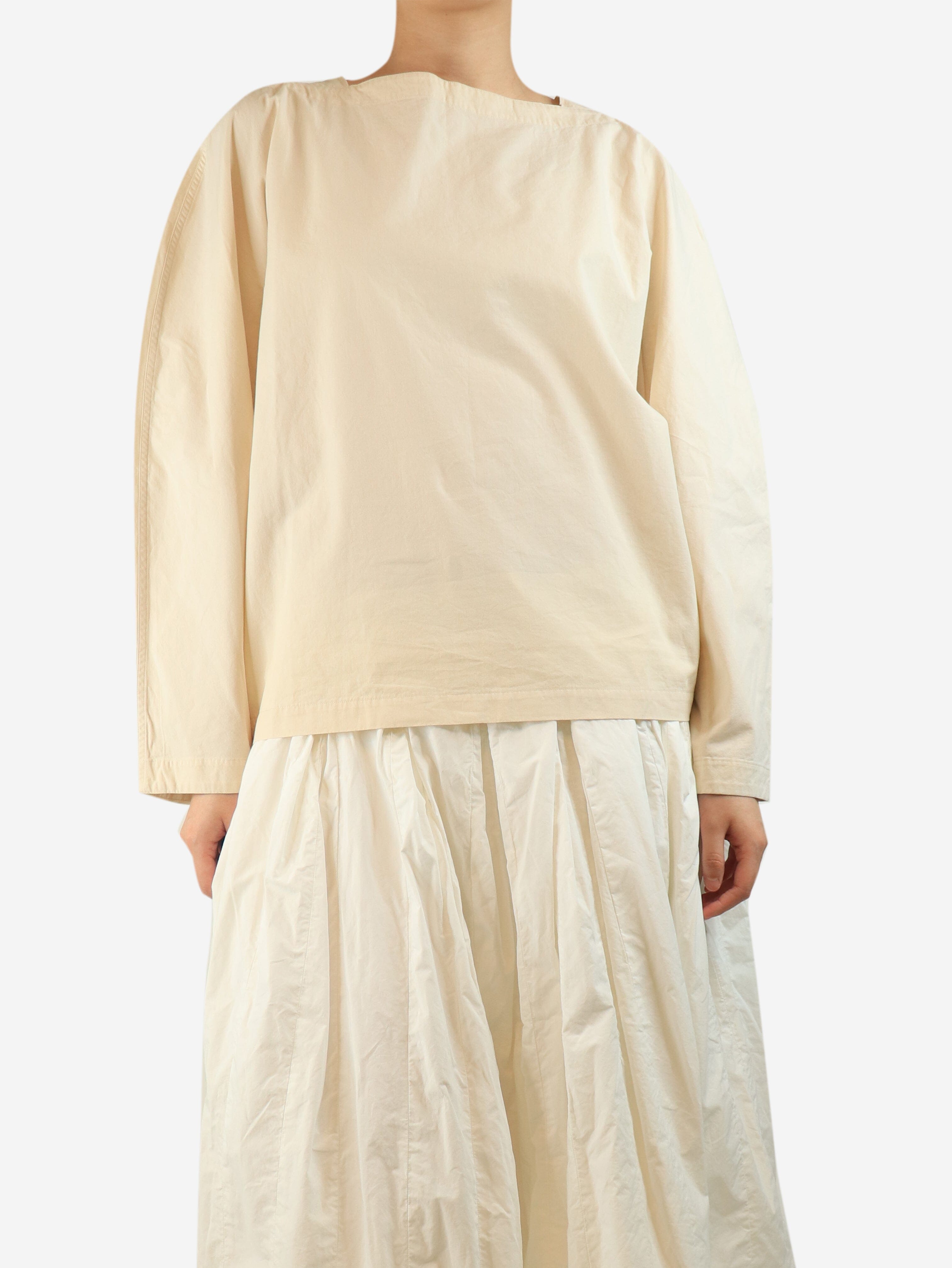 Cream cotton top - size M Tops Sono 