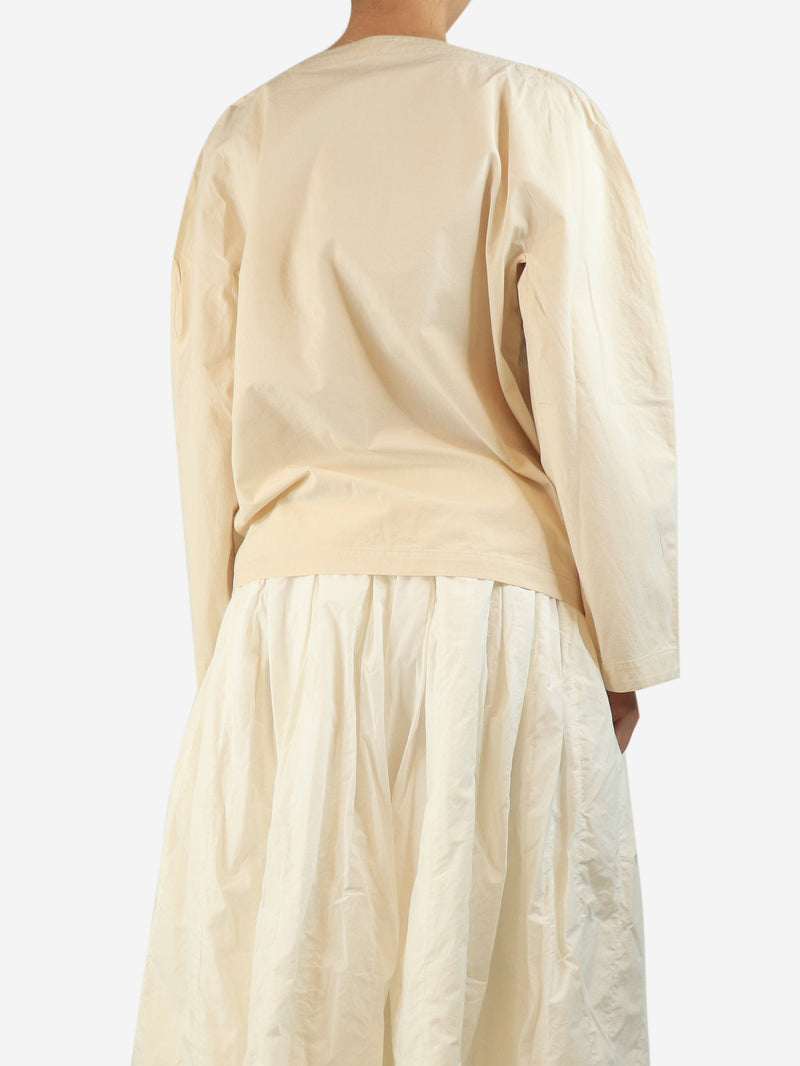 Cream cotton top - size M Tops Sono 