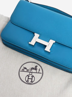 Blue Constance Elan bag in Epsom leather Cross-body bags Hermes 