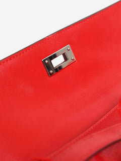 Red 2025 Kelly Elan Folie Chamkila Ostrich feather bag