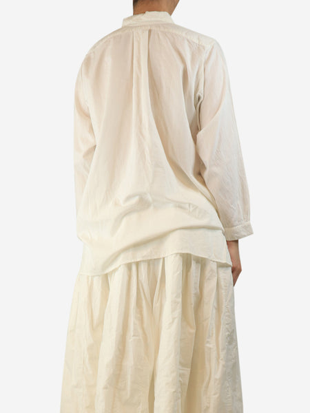 White cotton blouse - One size alternate image