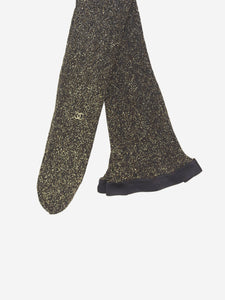 Chanel Black glittery tights