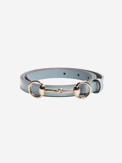 Blue horsebit leather belt Belts Gucci 