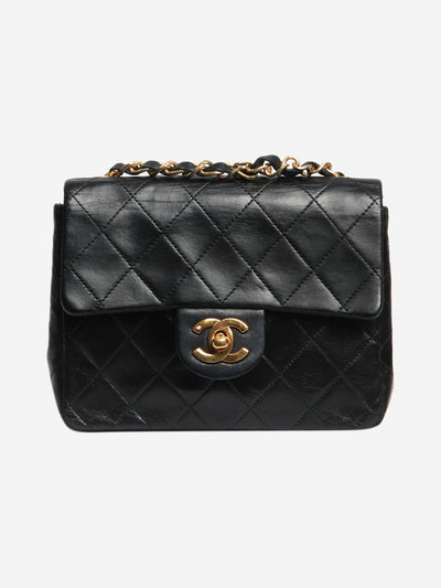 Black vintage 1989 mini lambskin Classic Single Flap bag Cross-body bags Chanel 