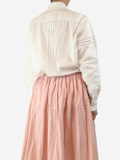 White lace-trimmed shirt - size S Tops Diotima 