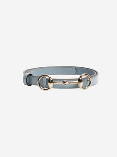 Blue horsebit leather belt Belts Gucci 