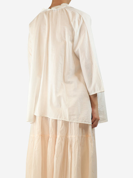 White cotton blouse - One size alternate image