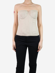 Bottega Veneta Neutral corset top - size UK 10