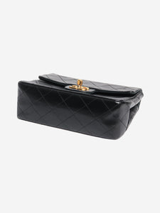 Chanel Black vintage 1989 mini lambskin Classic Single Flap bag