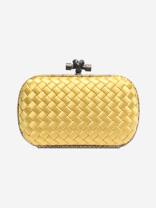 Bottega Veneta Yellow Interraciato clutch