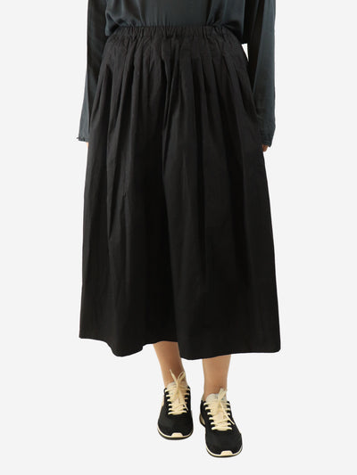 Black poplin midi skirt - size L Skirts Apuntob 