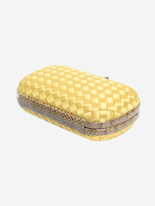 Bottega Veneta Yellow Interraciato clutch