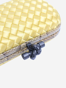 Bottega Veneta Yellow Interraciato clutch