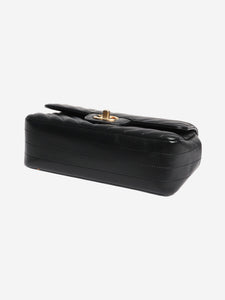 Chanel Black 2019 chevron lambskin Classic Single Flap bag